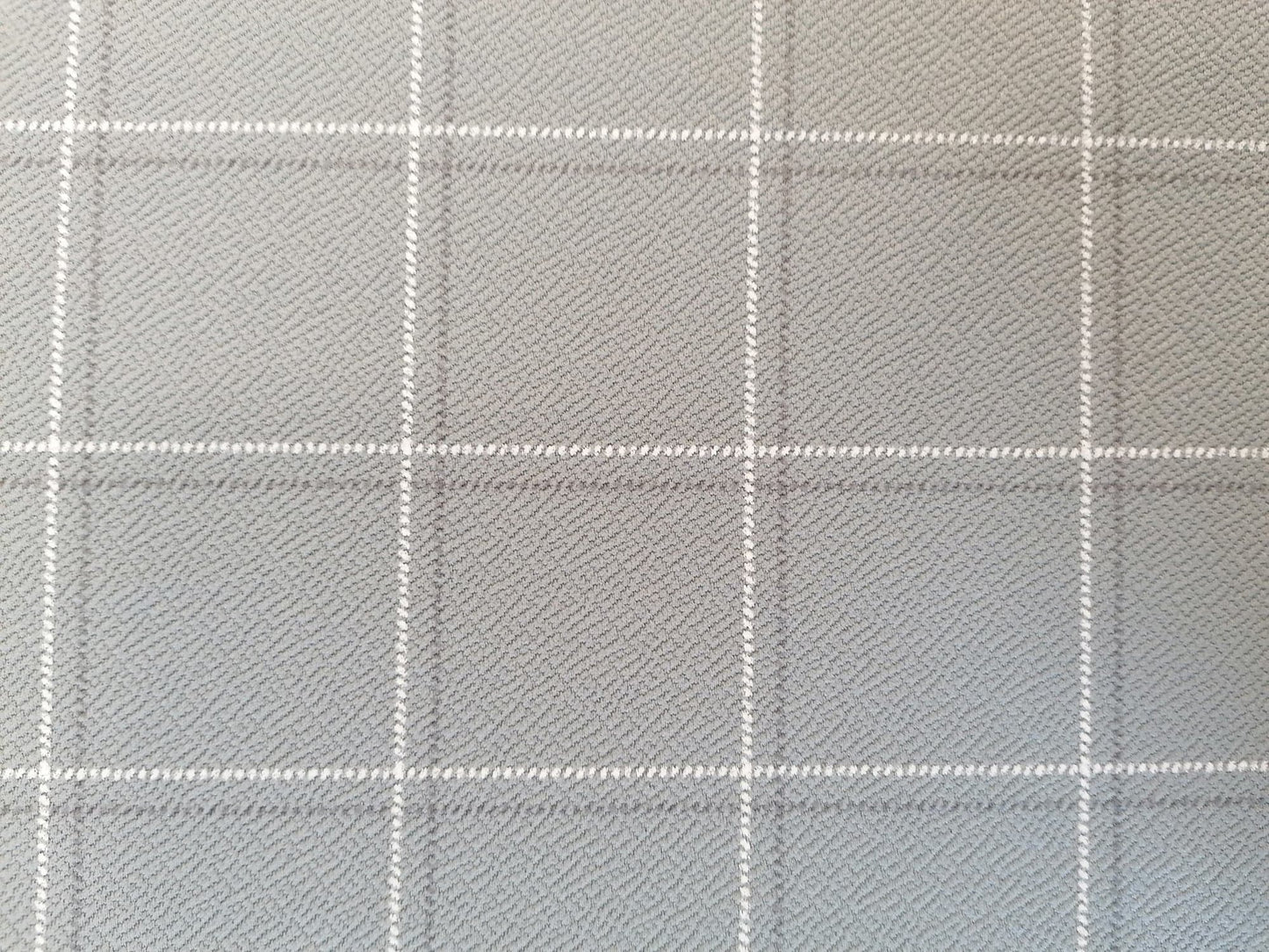 Scuba Crepe - Check - Grey/White - 57" Wide - Sold By the Metre