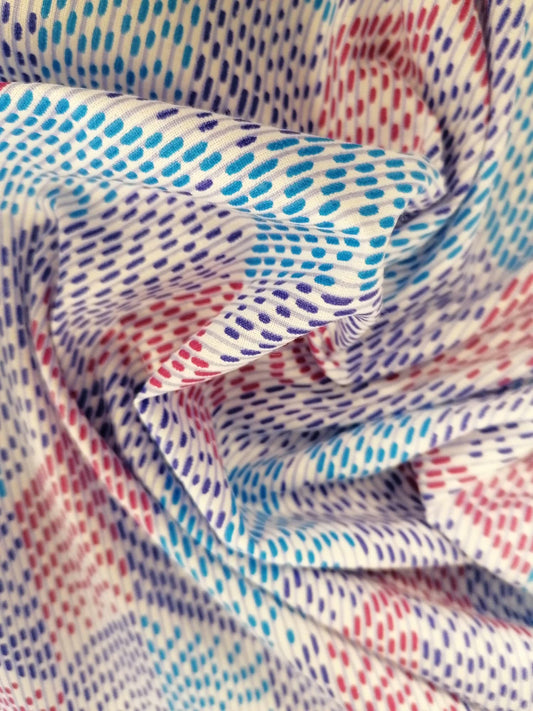 100% Vintage Cotton - Blue/Red/White - 36" Wide - Sold By the Metre