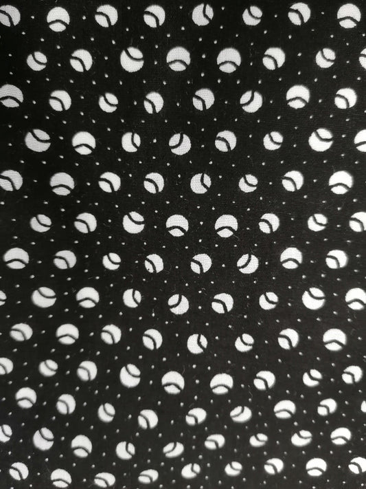 100% Vintage Cotton - Black/White - 36" Wide - Sold By the Metre