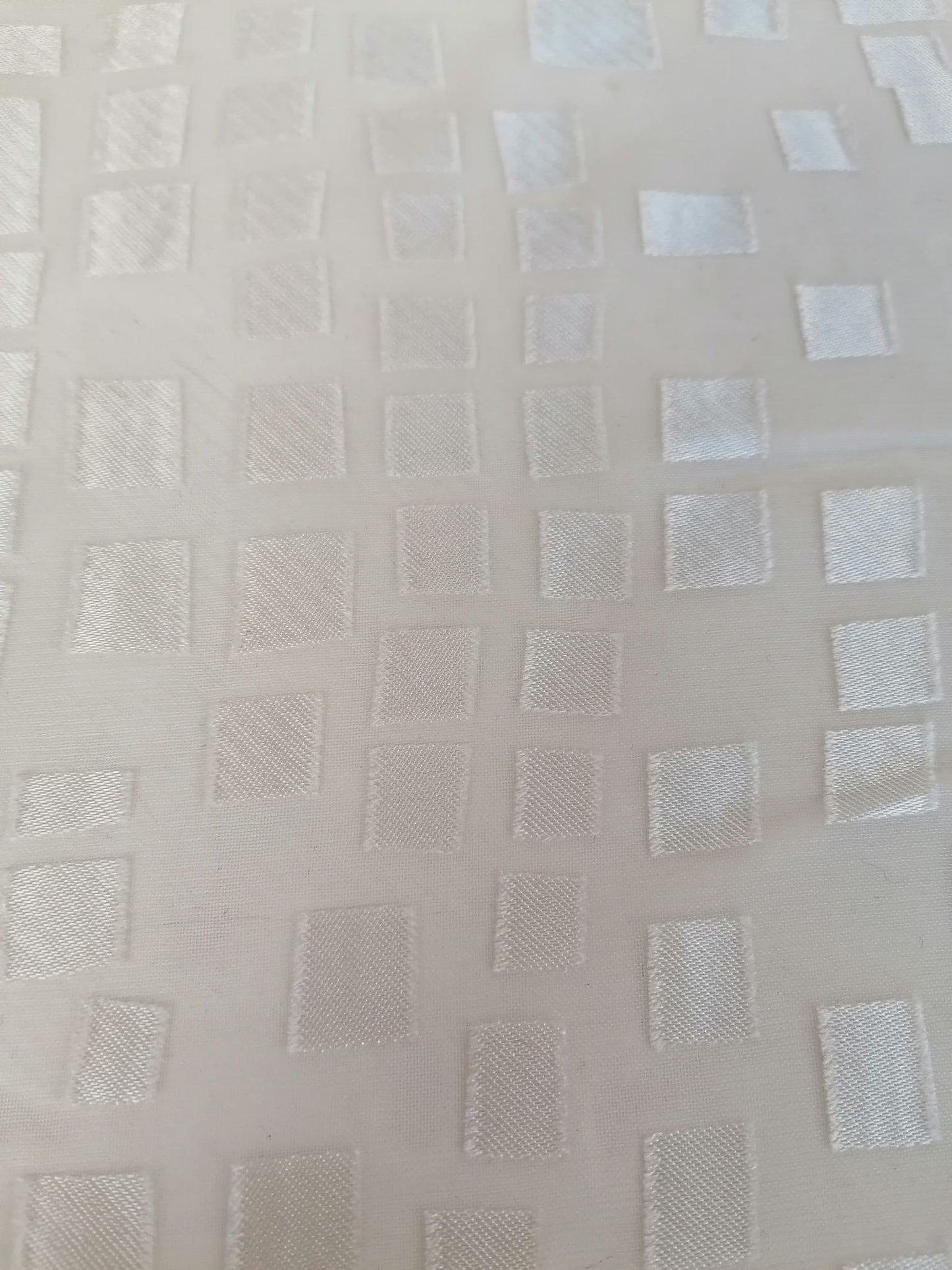 Burnout Poly Satin - Off White - 57" Wide - Sold By the Metre
