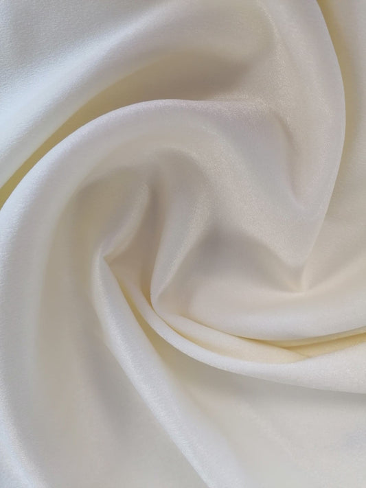 Poly Crackle Satin - Cream - 56" Wide - Sold By the Metre