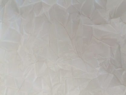 Polyester Voile - Crushed - White - 54" Wide - Sold By the Metre