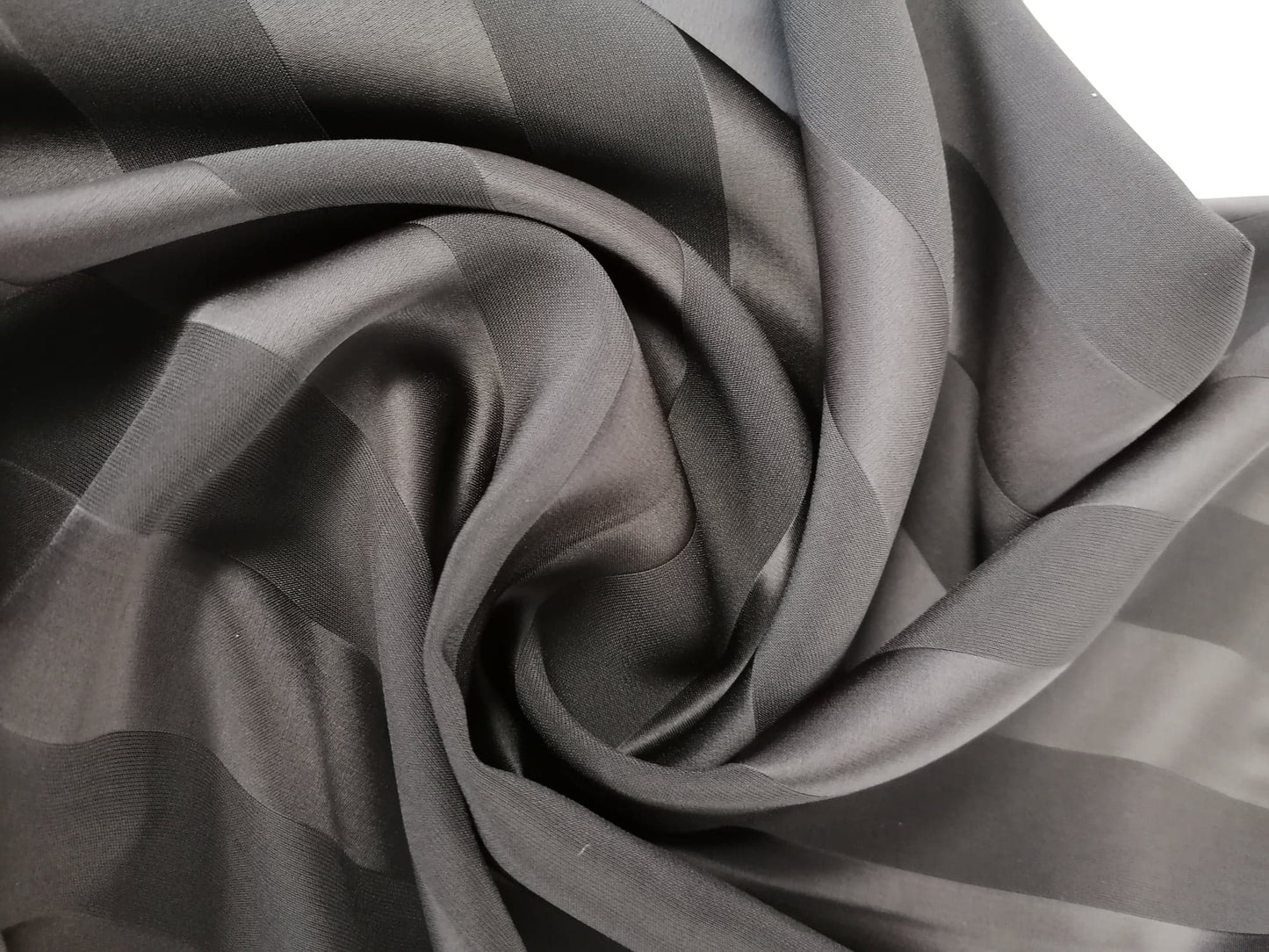Polyester - Black - Stripe - 60" Wide - Sold By the Metre