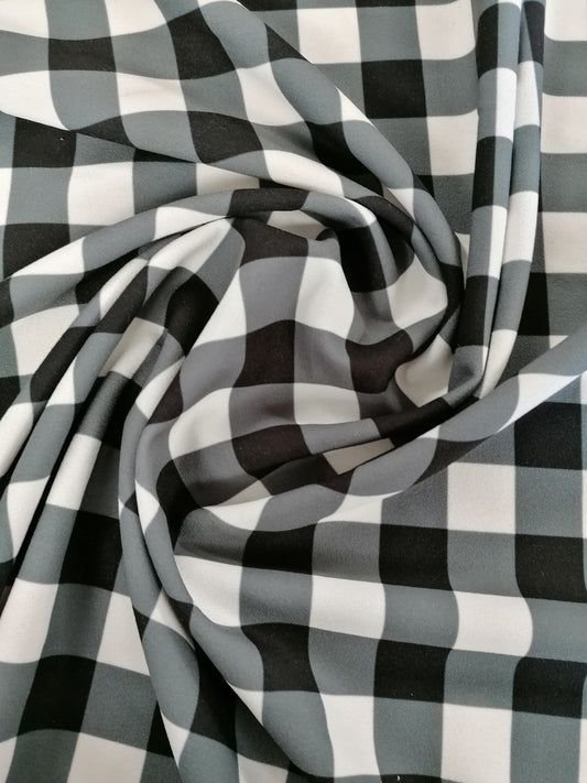 Scuba - Black/White - 59" Wide - Sold By the Metre
