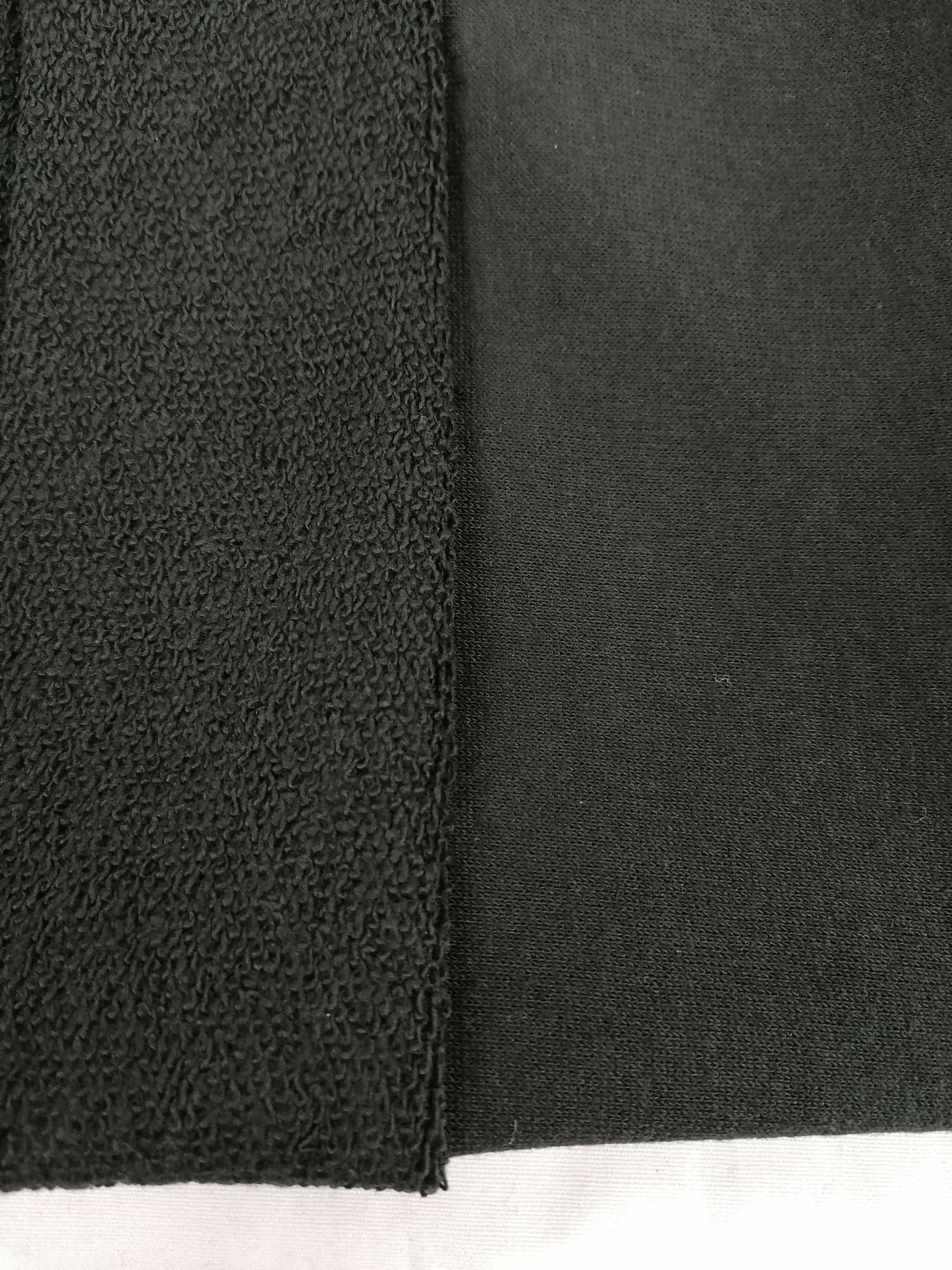 Polyester Loopback - Black - 60" Wide - Sold By the Metre