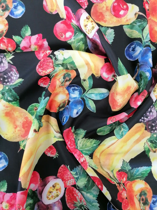 Swimwear Lycra - Fruits - Multicoloured - 59" Wide - Sold By the Metre