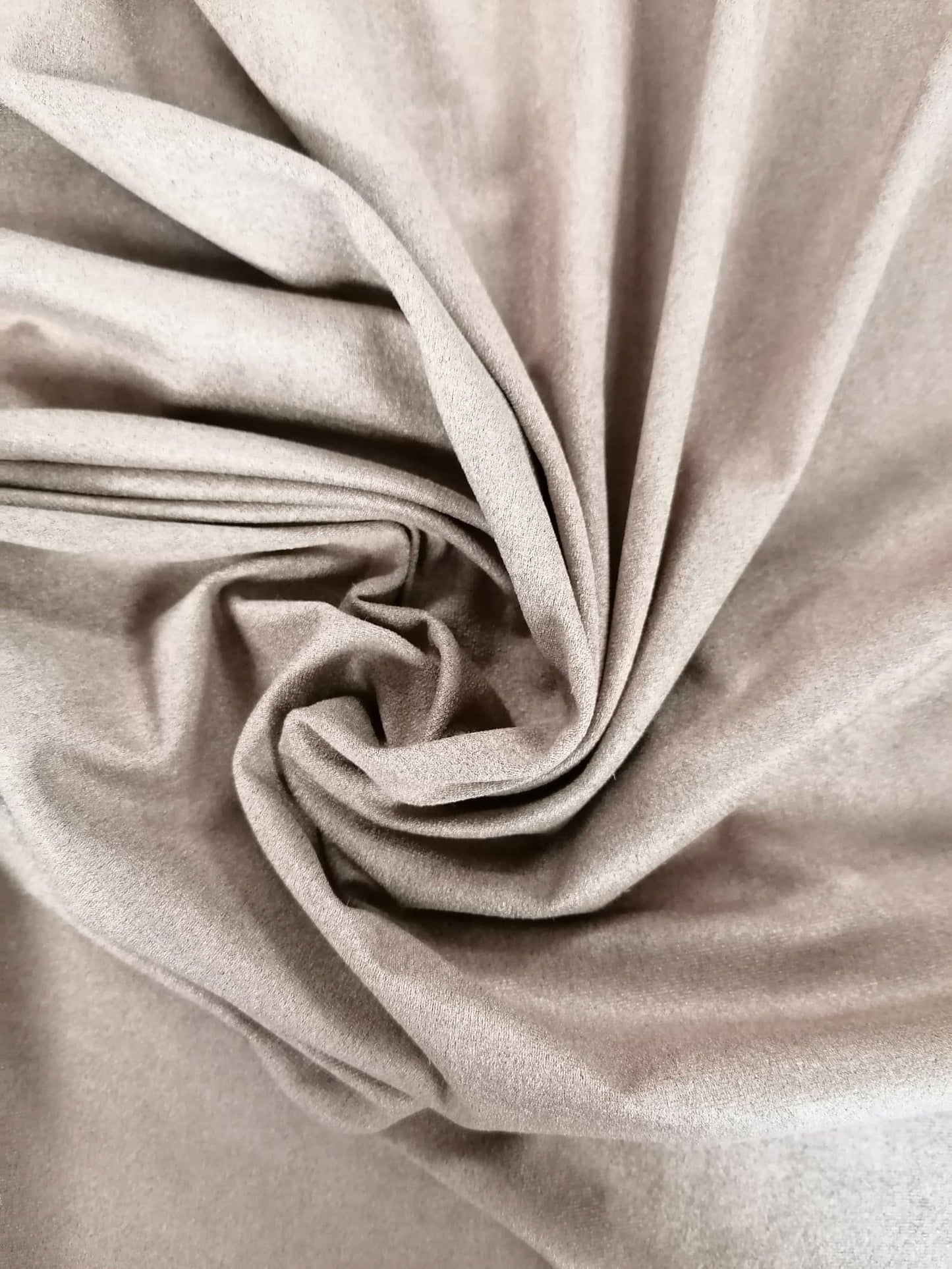 Polyester Faux Suede - Taupe - 60" Wide - Sold By the Metre