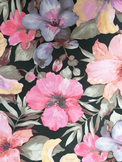 Spun Poly Soft Touch - Black/Pink/Green/Cream - 55" Wide - Sold By the Metre