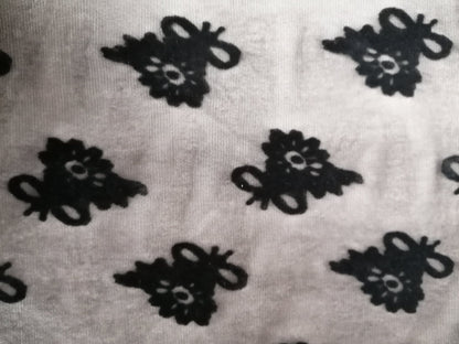 Flock Powermesh Print - Black - 51" Wide - Sold By the Metre
