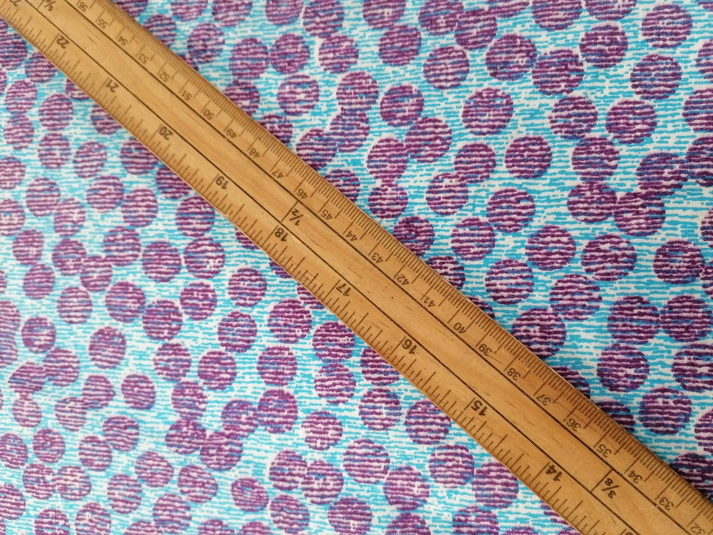 100% Vintage Cotton - Purple/Blue - 36" Wide - Sold By the Metre