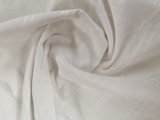 Poly Crinkle Satin - Ivory - 58" Wide - Sold By the Metre