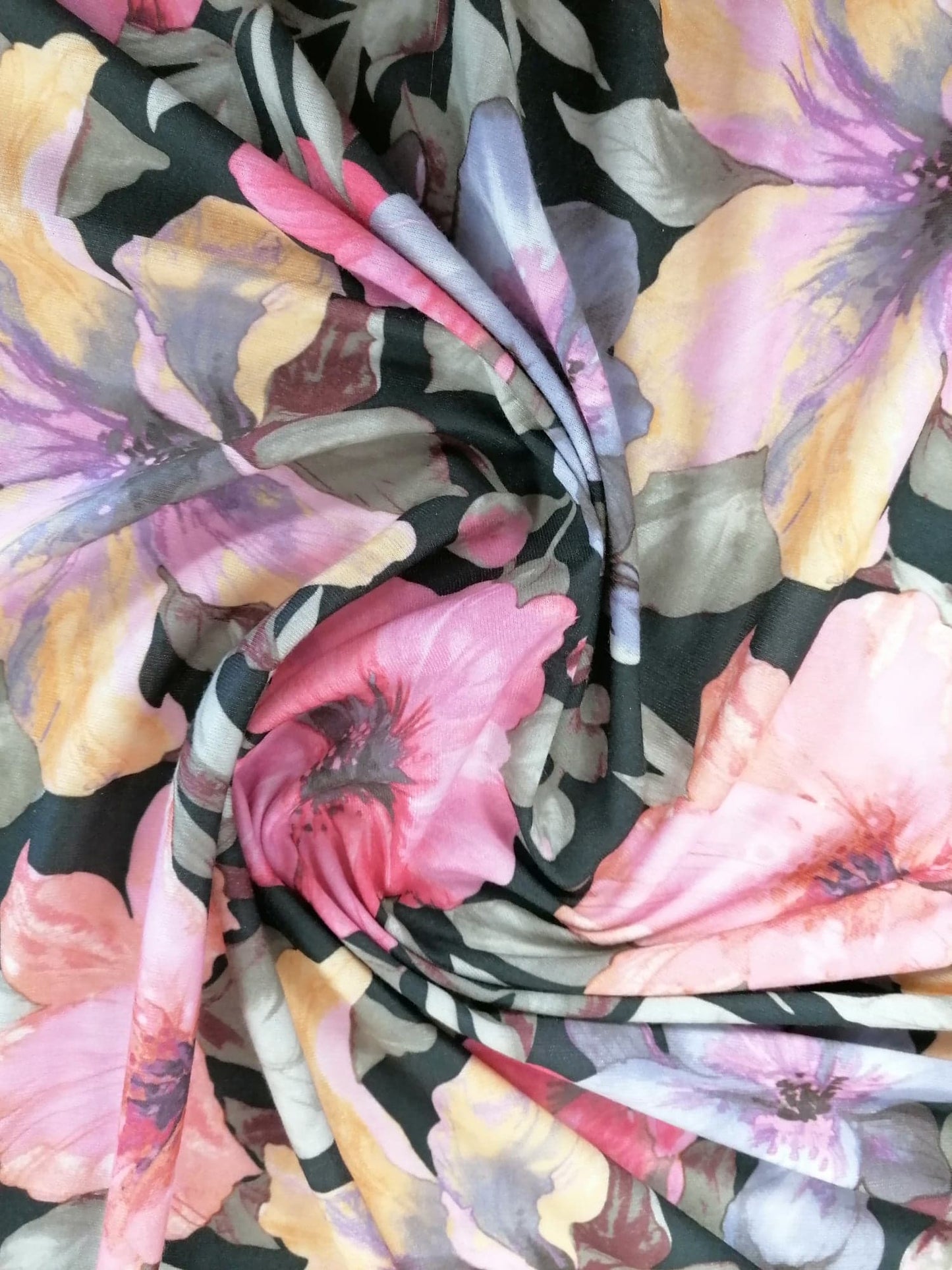 Spun Poly Soft Touch - Black/Pink/Green/Cream - 55" Wide - Sold By the Metre