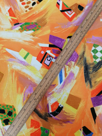 Poly Lycra - Middleweight - Yellow/Orange/Purple - 53" Wide - Sold By the Metre