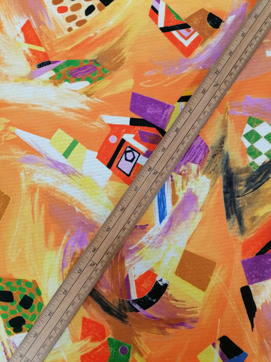 Poly Lycra - Middleweight - Yellow/Orange/Purple - 53" Wide - Sold By the Metre