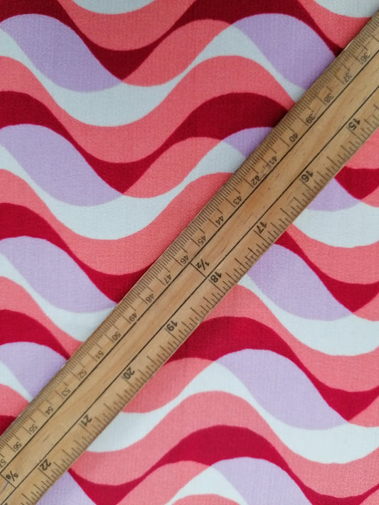 Poly Morrocaine - Cream/Peach/Red/Lilac - 55" Wide - Sold By the Metre