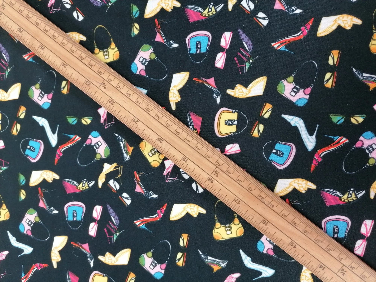 Scuba - Black/Yellow/Pink/Blue - 58" Wide - Sold By the Metre