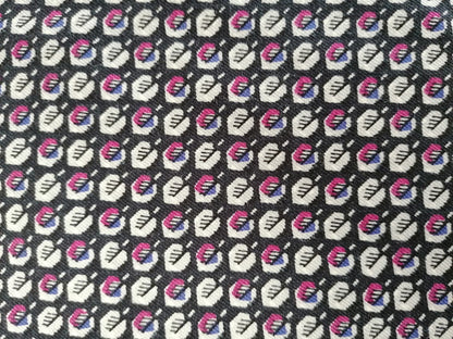 Vintage Viscose - Black/Purple - 34" Wide - Sold By the Metre