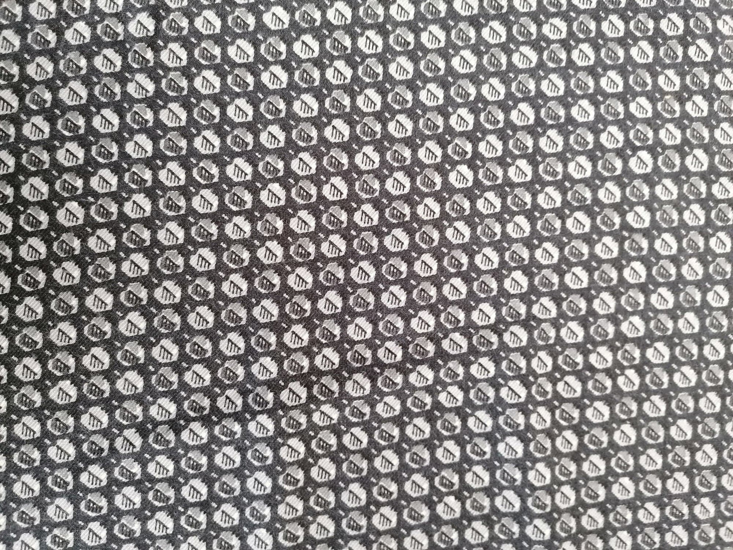 Vintage Viscose - Black/Grey/White - 36" Wide - Sold By the Metre