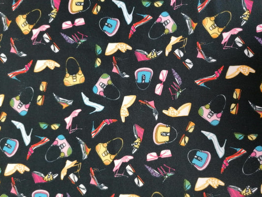 Scuba - Black/Yellow/Pink/Blue - 58" Wide - Sold By the Metre