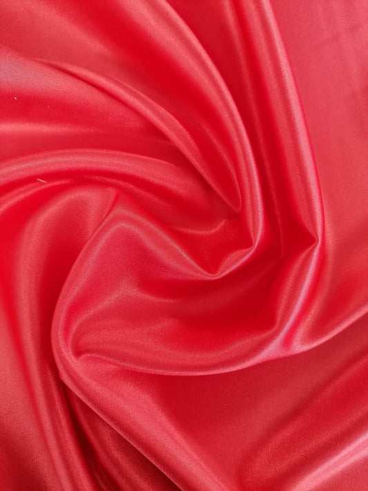 Polyester Crepe de Chine Satin - Orange - 59" Wide - Sold By The Metre