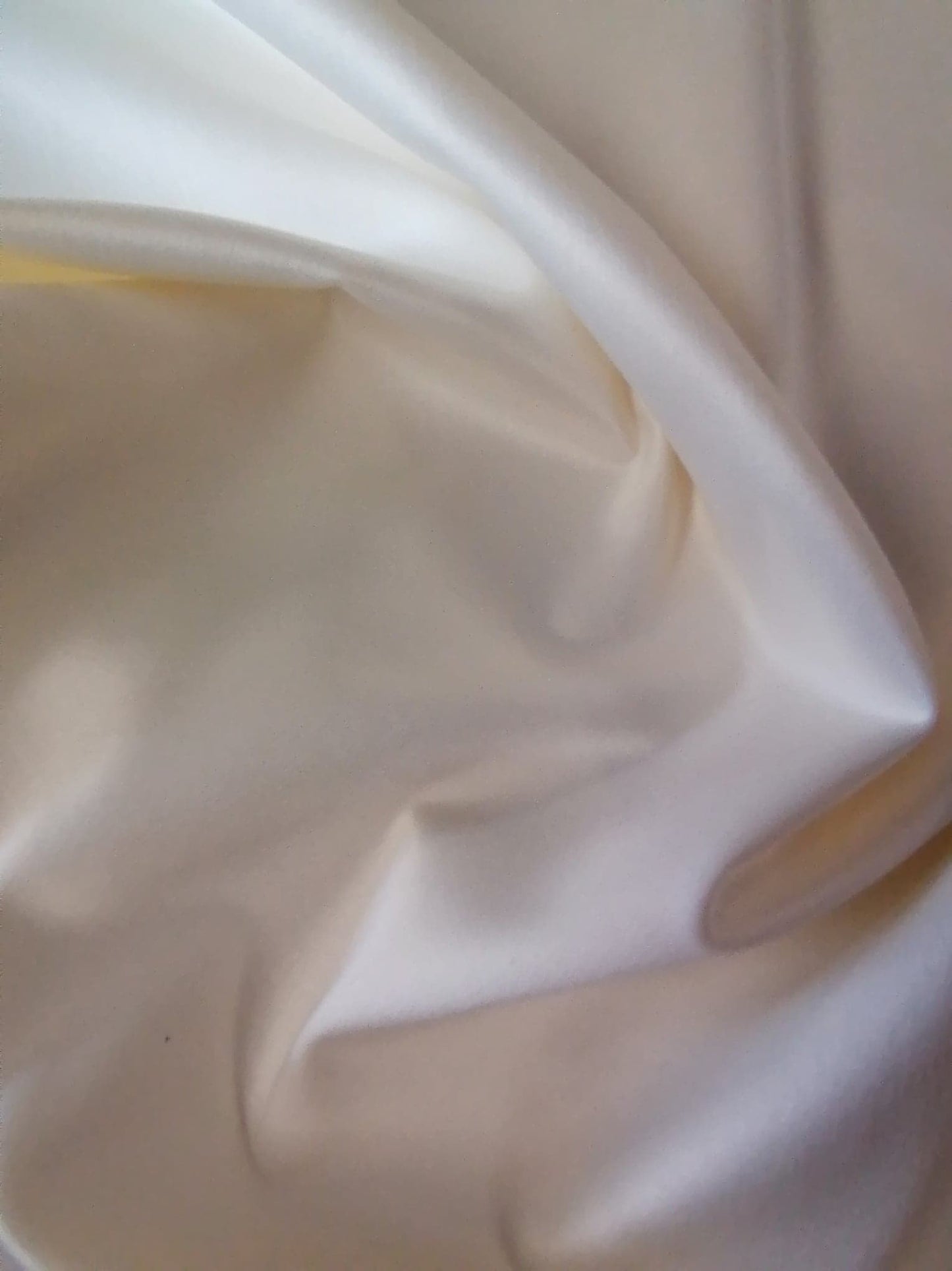 Cotton Sateen - Cream - 57" Wide - Sold By The Metre